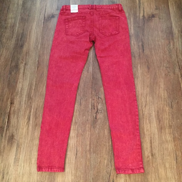 ZARA Women's Jean Reggings :Red, US 6/EUR 38 - Picture 4 of 4